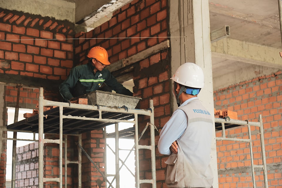 các hạng mục thi công phần thô - xây tường