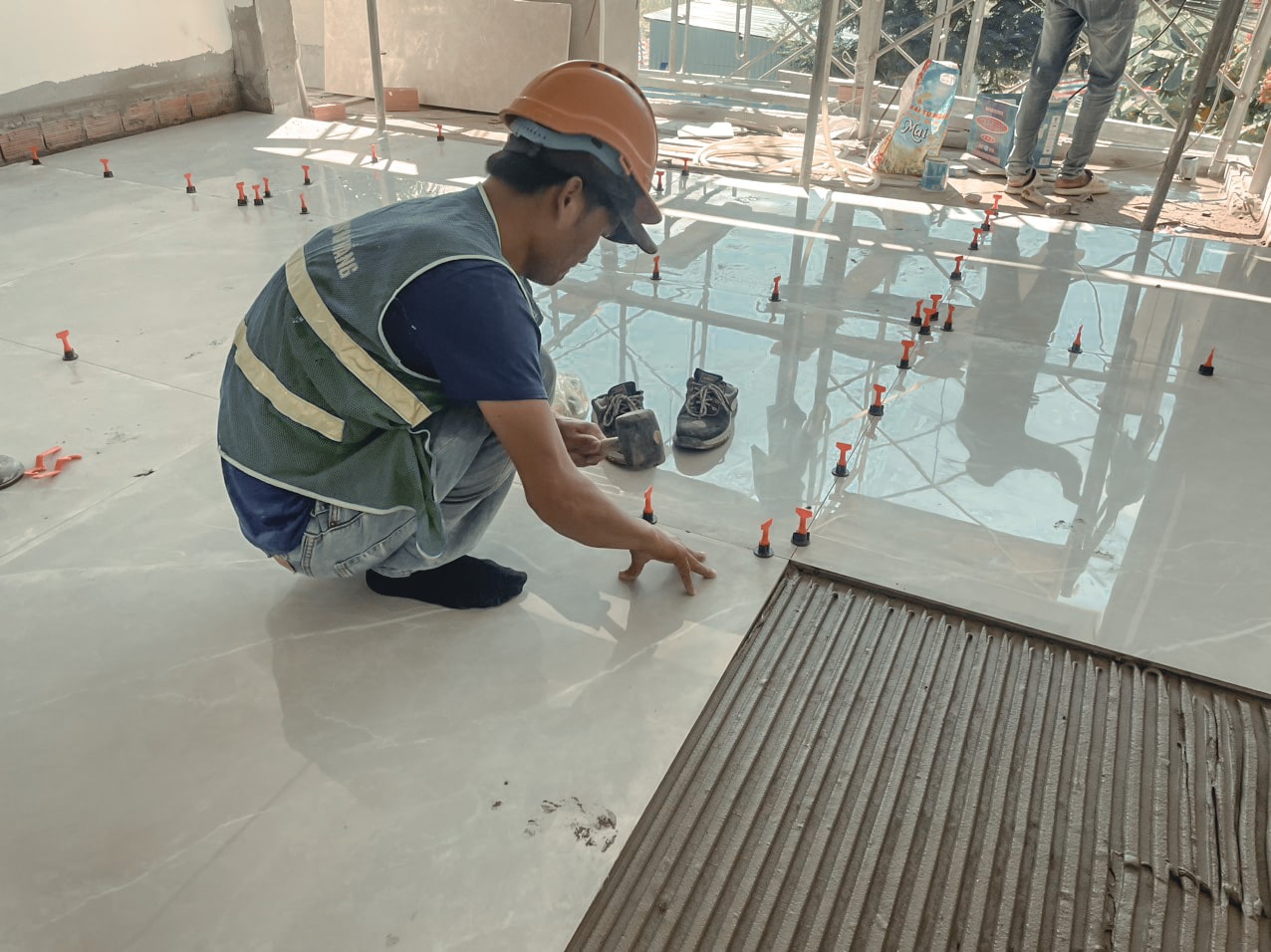 tác dụng của ke cân bằng khi ốp lát gạch